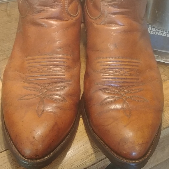 Justin Whiskey Brown Cowboy Boots 9 EE - Picture 8 of 8